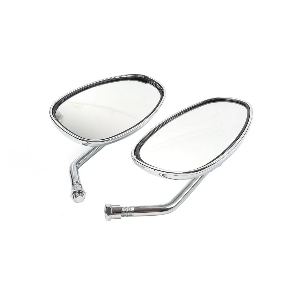 Chrome Rearview Oval Mirror for Honda Shadow Spirit 750 1100 VTX1300 VTX1800 (2001-2010)