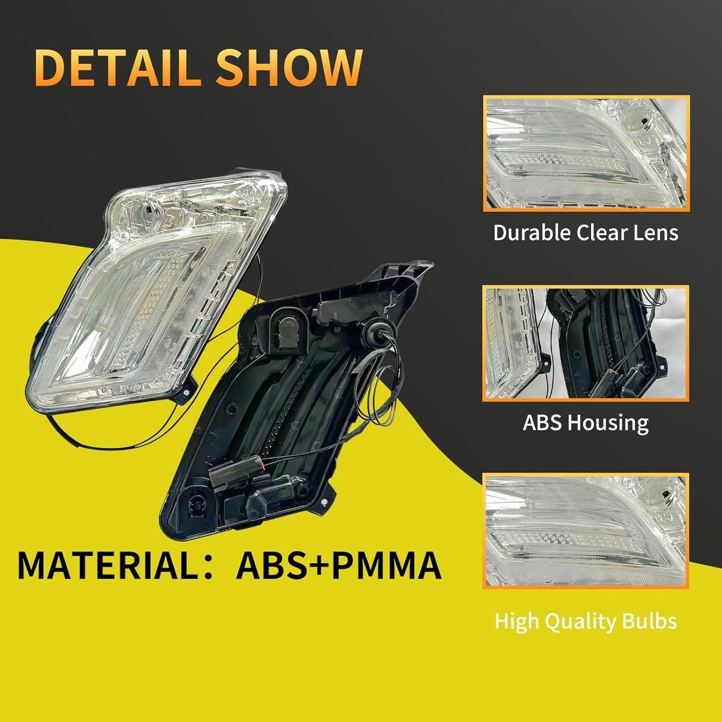 Pair of Front LED Daytime Running Lights for Volvo S60/V60 (2010–2013)