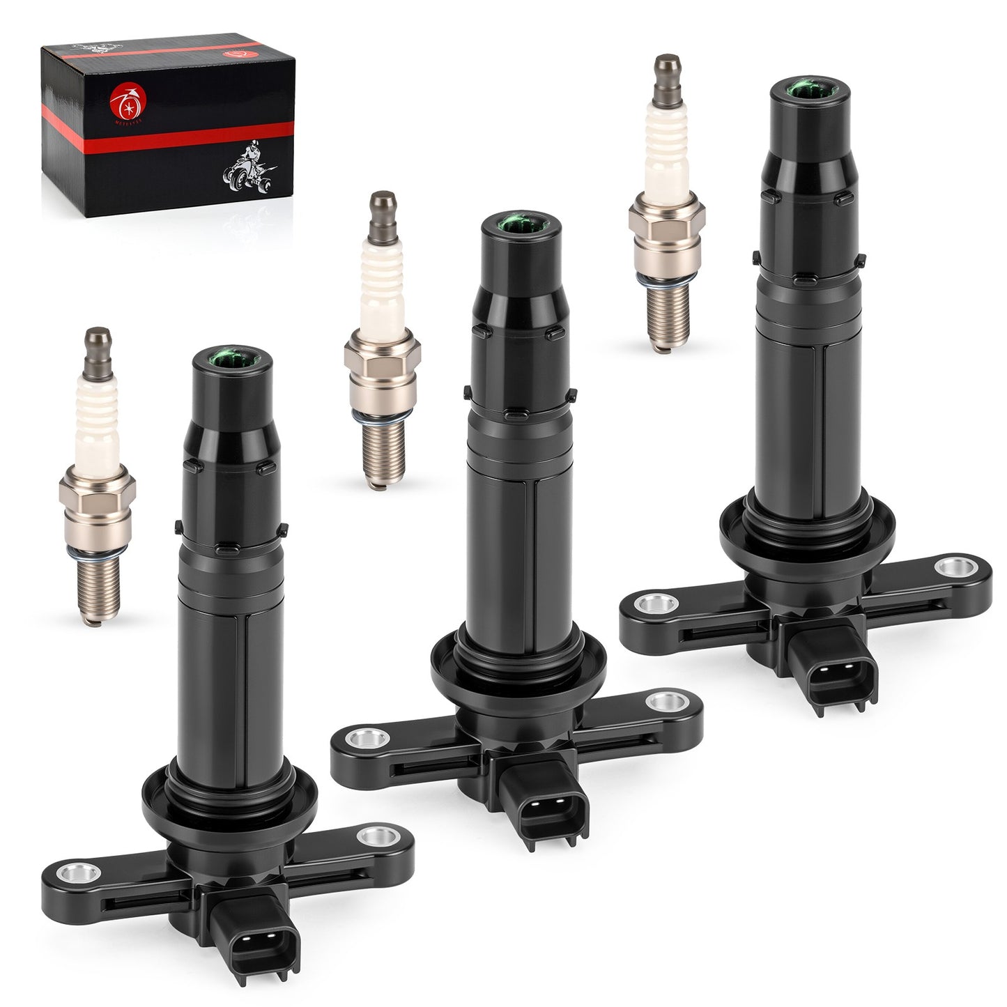 3X Ignition Coils & 3X Spark Plugs for Yamaha YXZ1000R (2016–2024)
