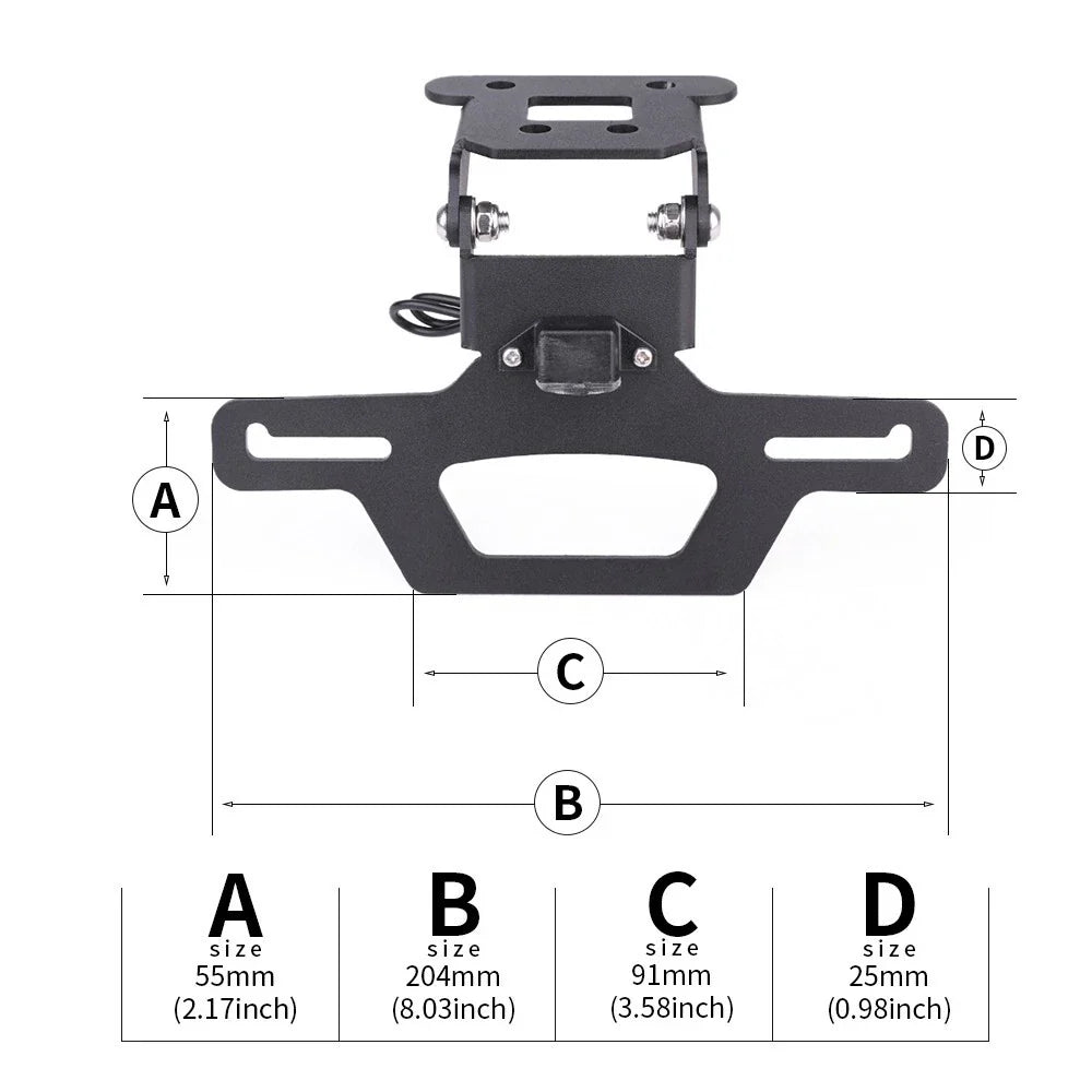 Tail Tidy Eliminator Plate Holder for Kawasaki Ninja 400 (2018–2024)