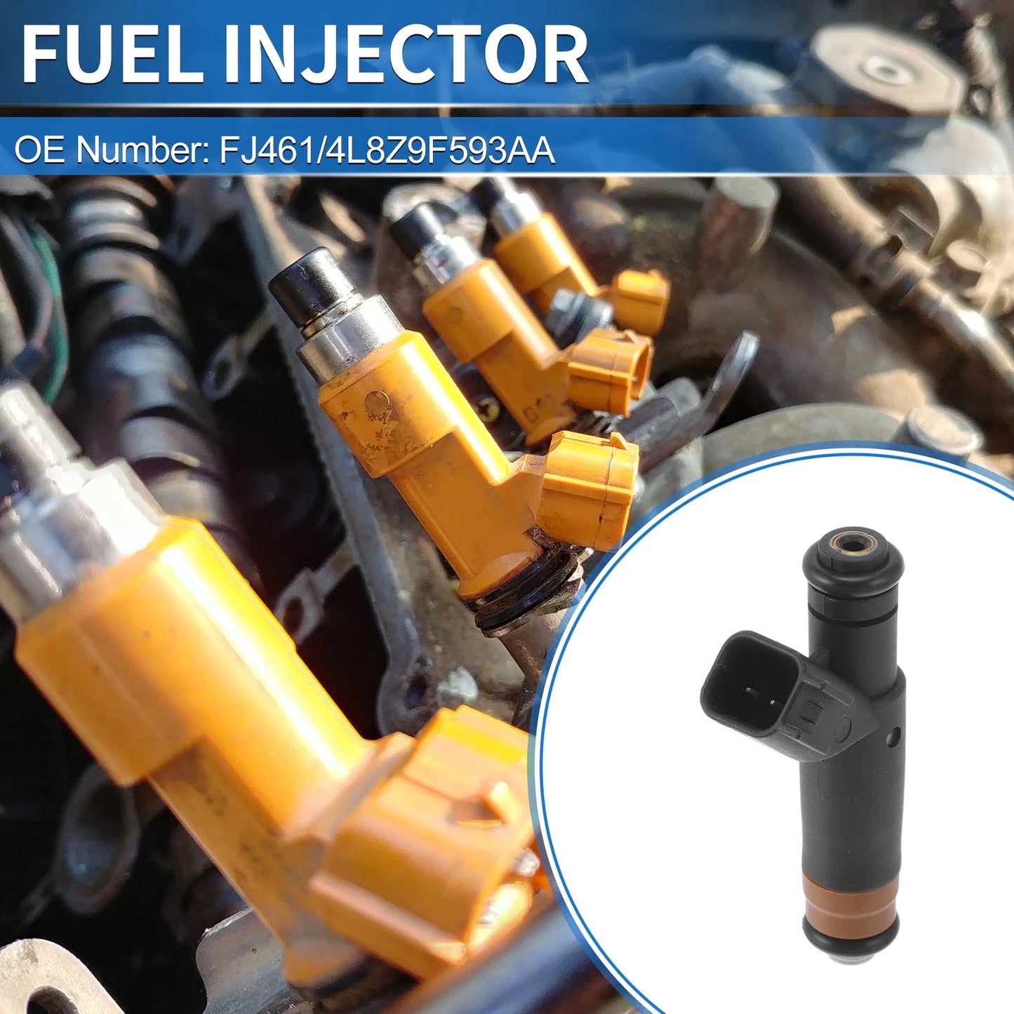 1 Pc Fuel Injector No.FJ461/4L8Z9F593AA for Ford Explorer (2006–2010)