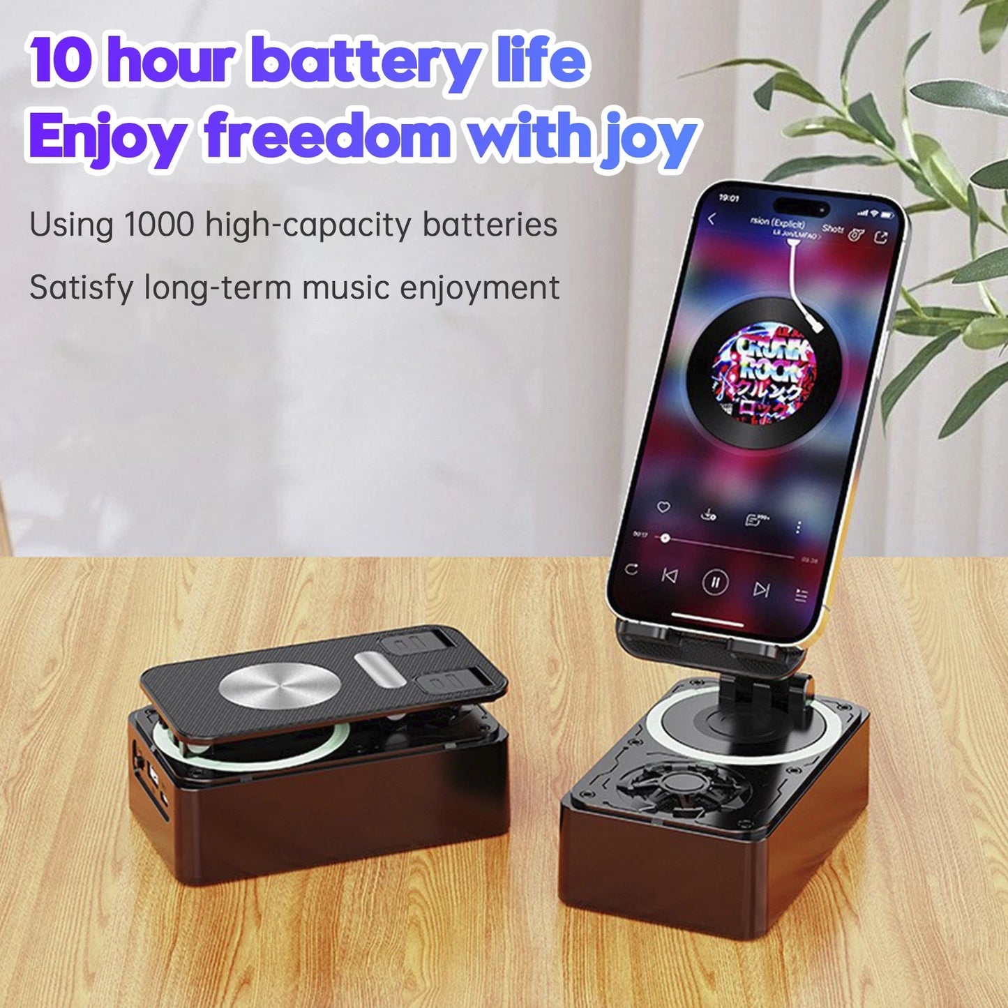 4 in 1 Phone Holder Bluetooth Speaker Wireless Charger Power Bank