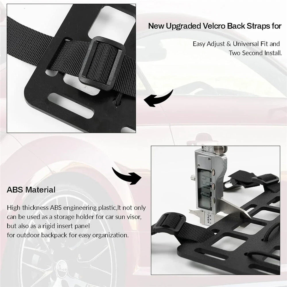 Tactical Molle Panel Headrest Gun Rack Storage for Universal Vehicle