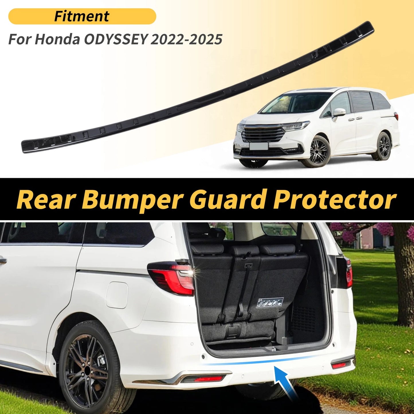 Rear Bumper Topper for Honda Odyssey (2022–2025) Black