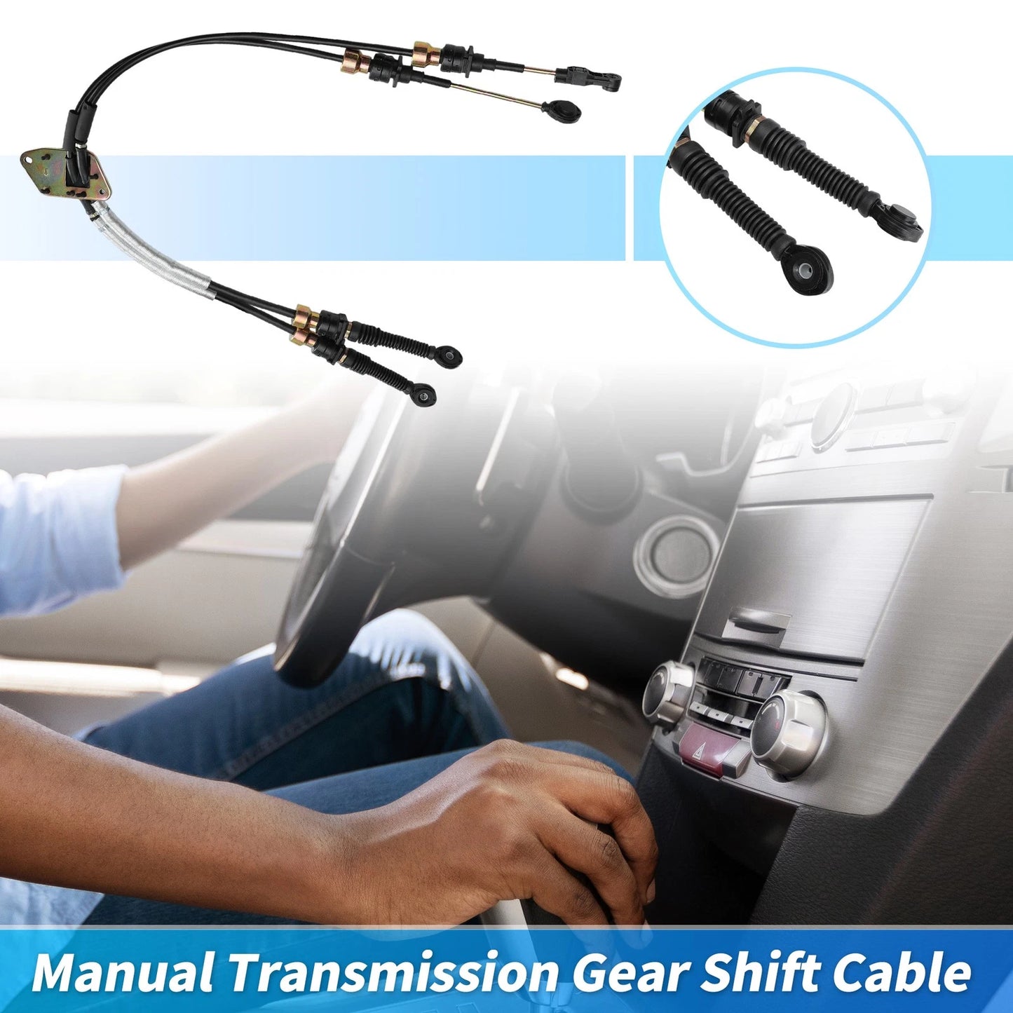Manual Transmission Gear Shifter Cable for Mazda 6 S/i (2003–2008) No.GK2C46500L