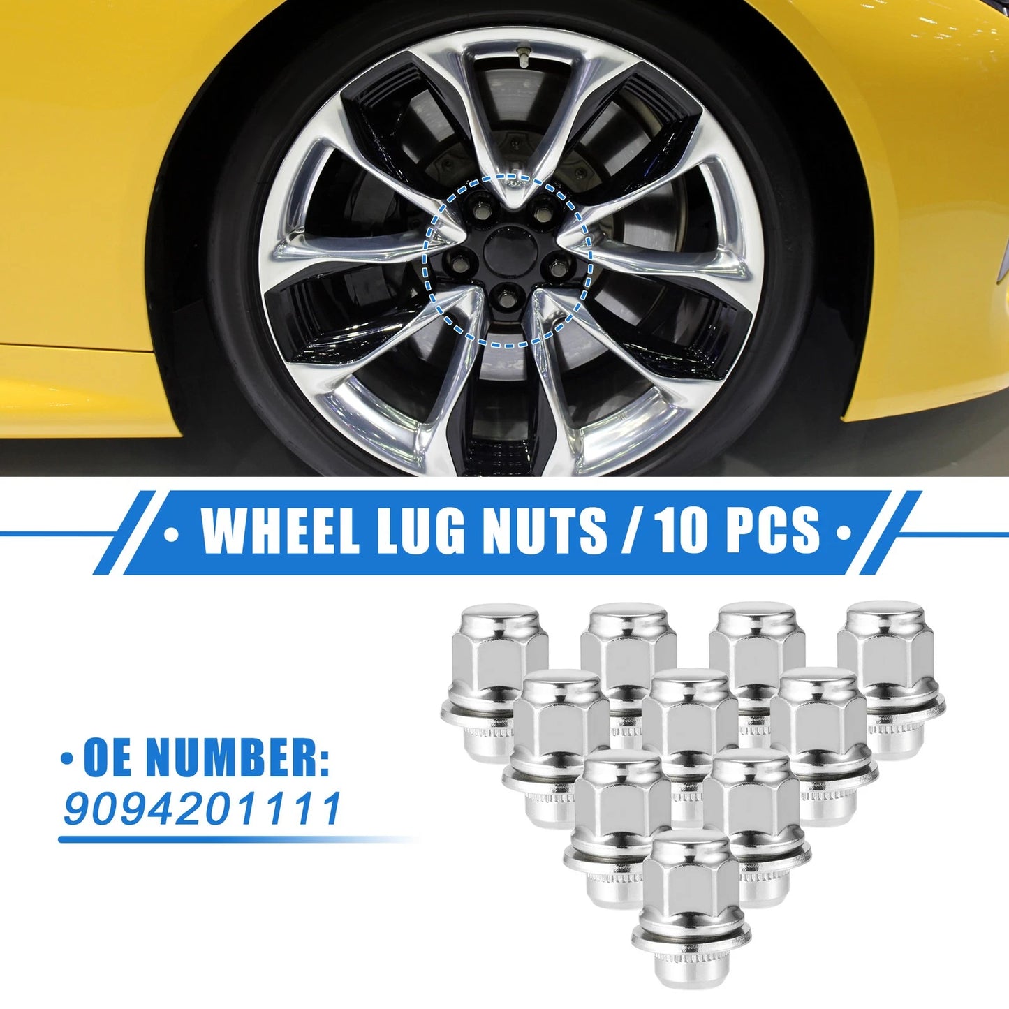 10X Wheel Lug Nuts for Lexus LS460 LC500 (2007–2021) M12x1.5