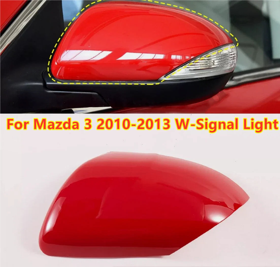 Left Driver/Right Passenger Mirror Cover Cap W-Signal for Mazda 3 (2010–2013)