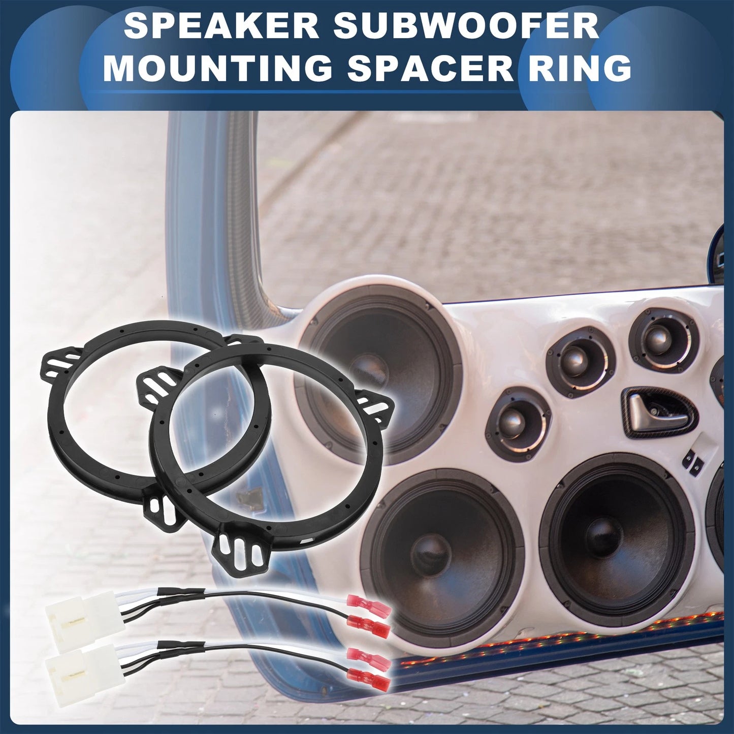 Set of 2 Speaker Spacer Rings for Ford Fiesta
