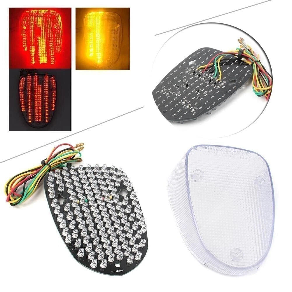 Clear LED Tail Light Brake Turn Signal Lamp for Yamaha V-Star