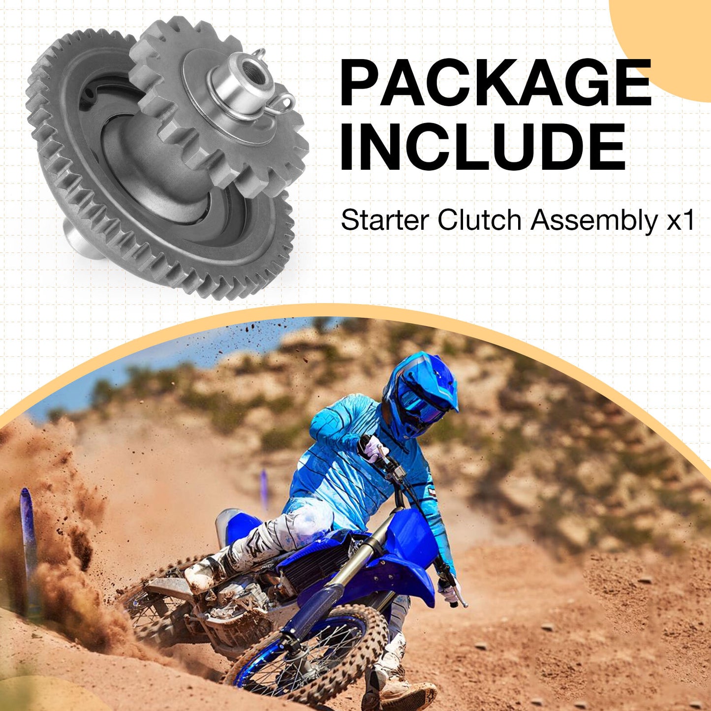 Starter Clutch Assembly for Yamaha YZ450F FX WR450F (2018–2023)