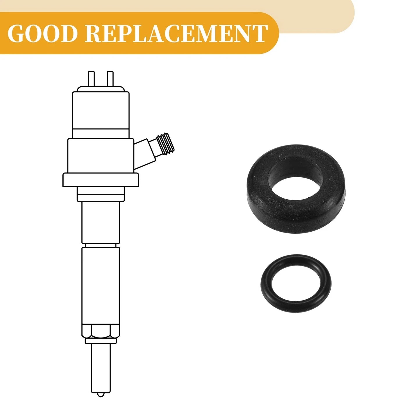 Fuel Injector Seal O-Ring Set for Ford F-Series (2004-2008) - NBR Rubber Black