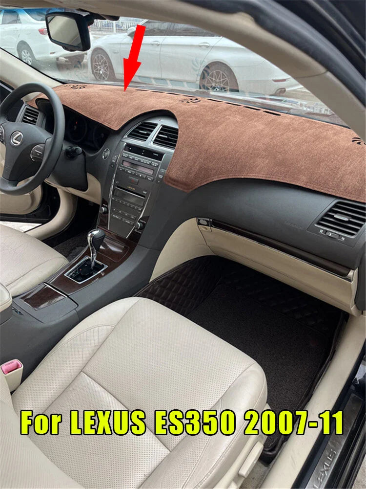 Leather Dash Cover Protector Pad Mat Coffee for LEXUS ES350 (2007–2011)