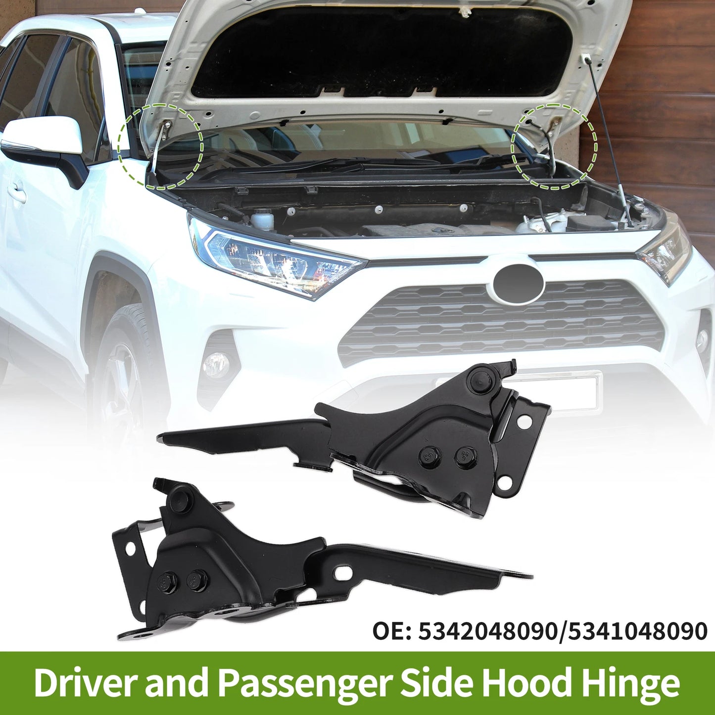 Hood Hinges for Lexus RX350 (2010–2015) 1 Pair No. 5342048090