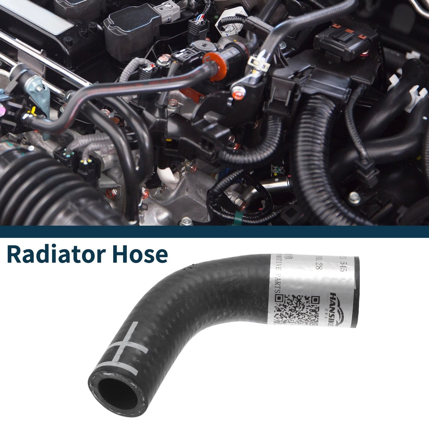 Radiator Hose Coolant Pipe for Audi A6 Quattro (2005–2011) No. 06E121545 Rubber Black