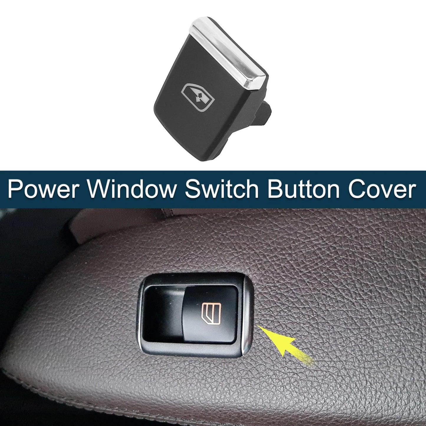 Power Window Switch Button Cover for Porsche Cayenne (2011–2018) Black