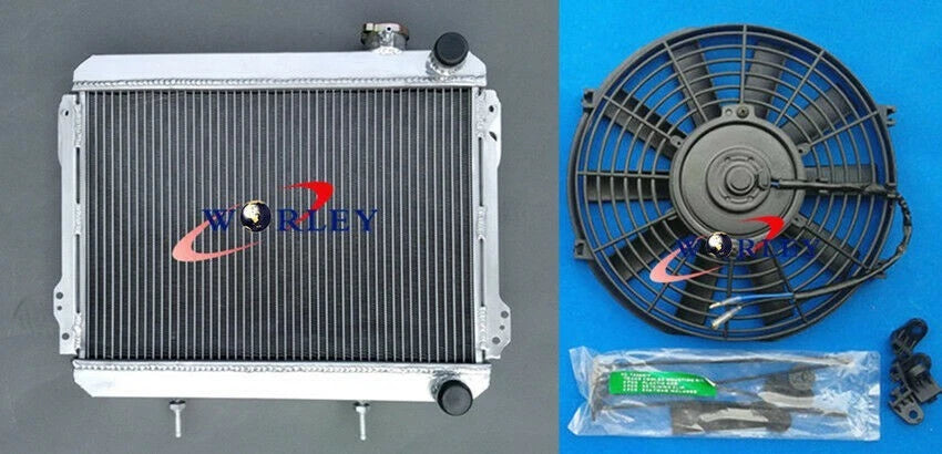 Racing Aluminum Radiator & Fan for Toyota Corolla (1979–1983)