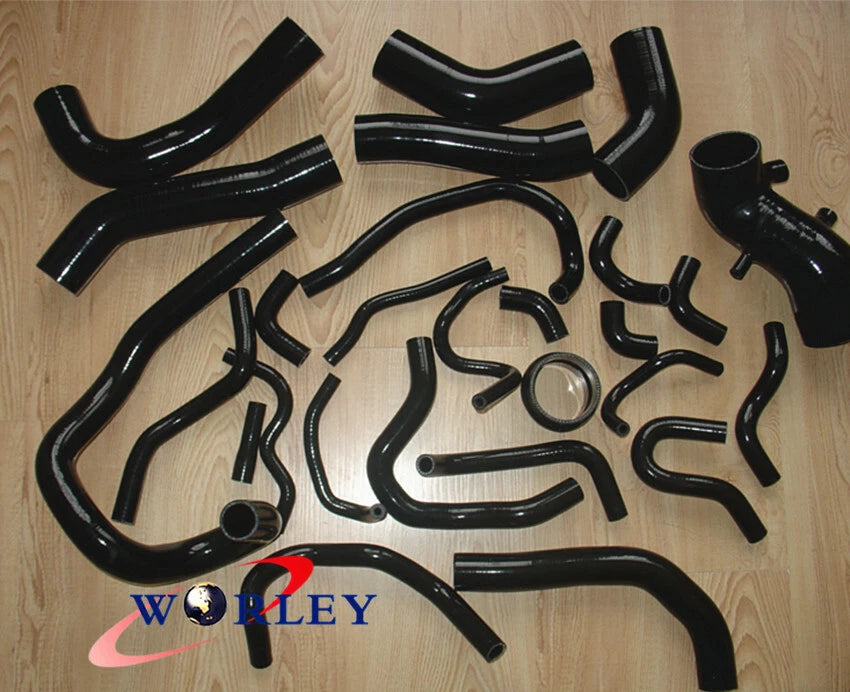 Silicone Radiator Induction Hose for Toyota Supra MK3 (1986–1992) Turbo Black