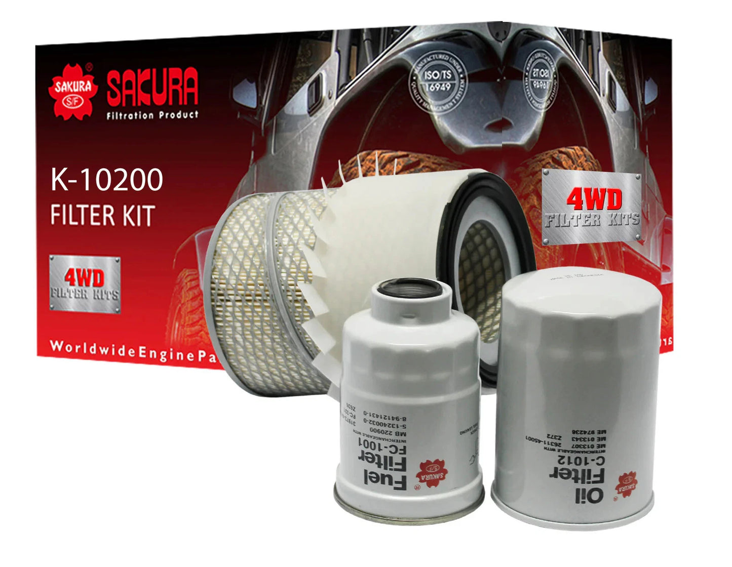 Air Oil Fuel Filter Kit for Toyota Hilux (LN106, LN111, LN86)