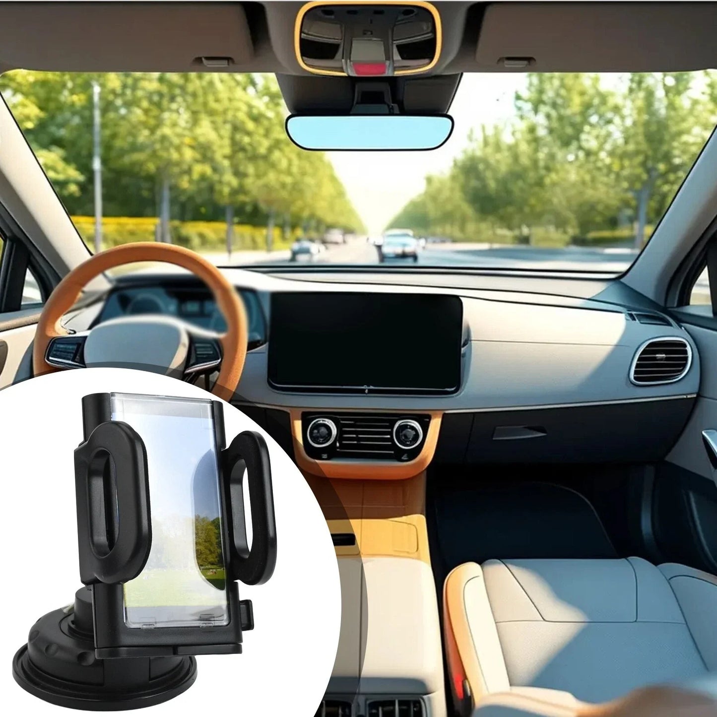 Phone Holder Suction Cup Mount for Dashboard Car