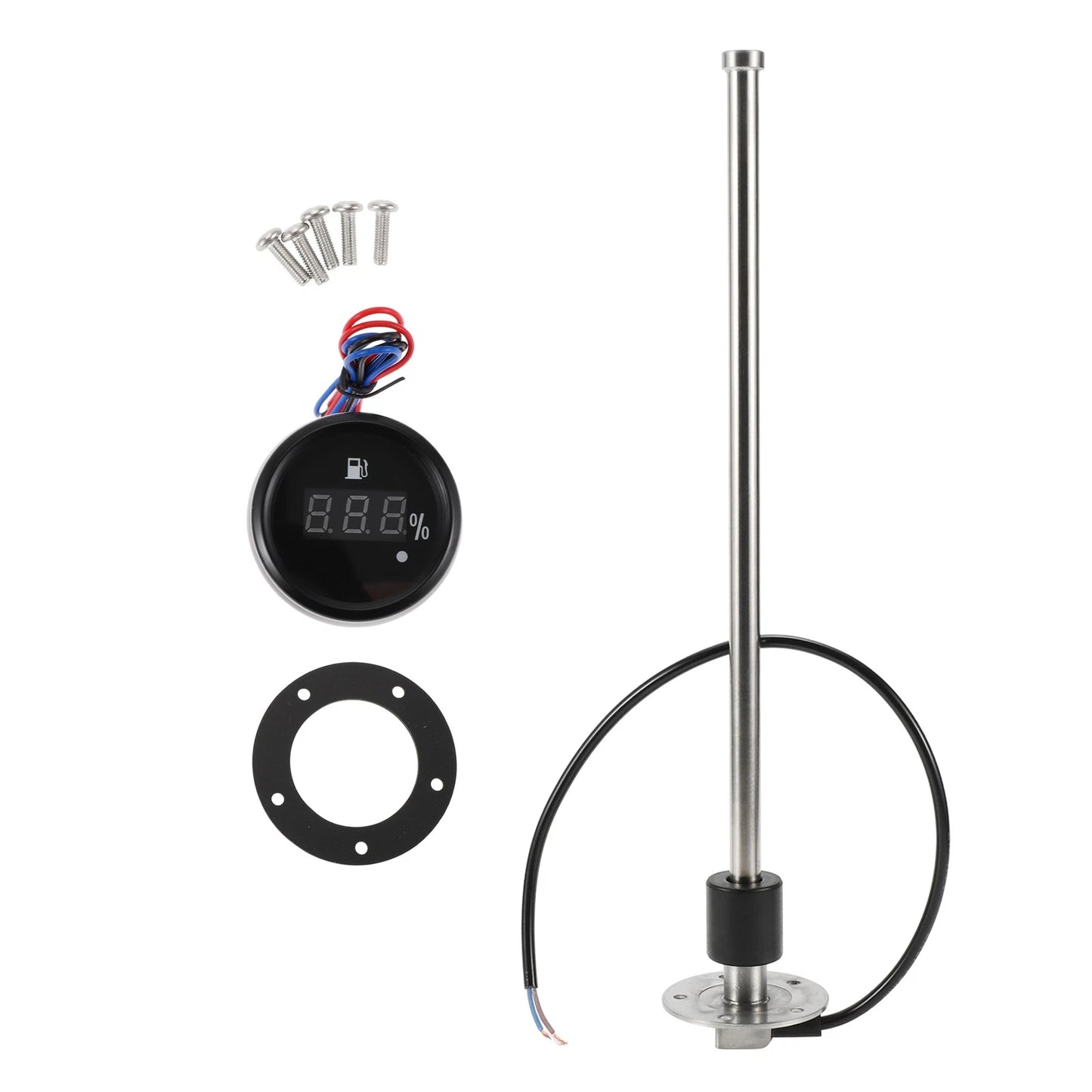 Fuel Sending Unit and Gauge Kit 0-190 Ohm 375mm for Boat Car