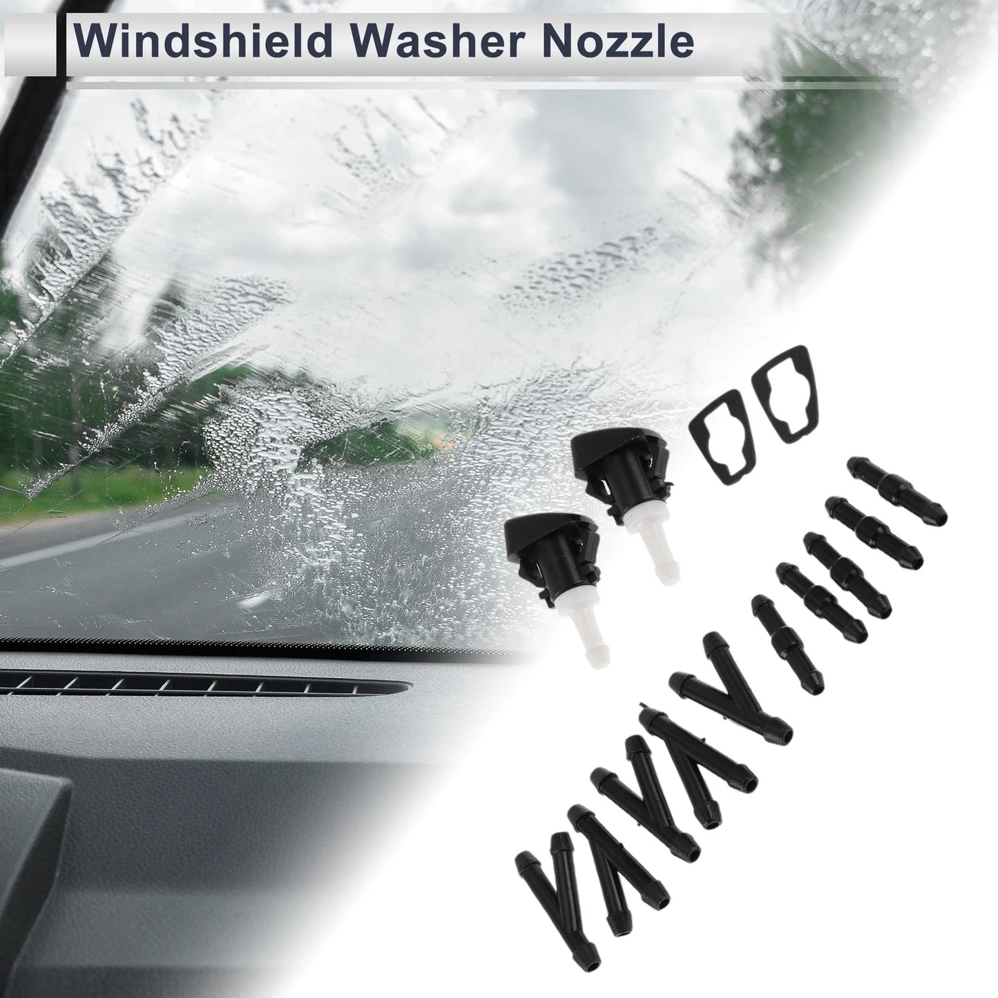 Windshield Washer Nozzle with 5" Hose Connector for Dodge