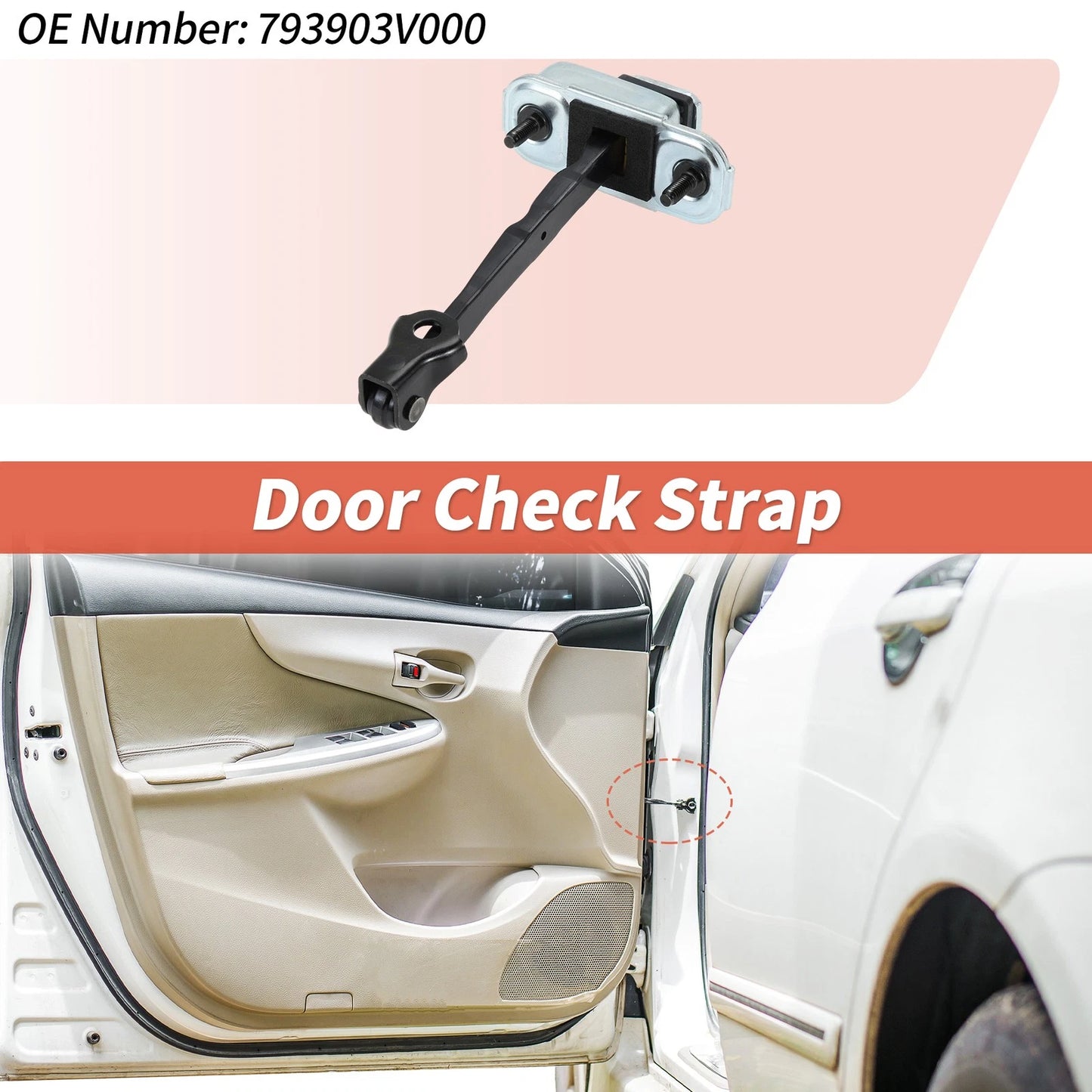 Front Right Door Check Strap for Hyundai Azera (2012–2017) No.793903V000