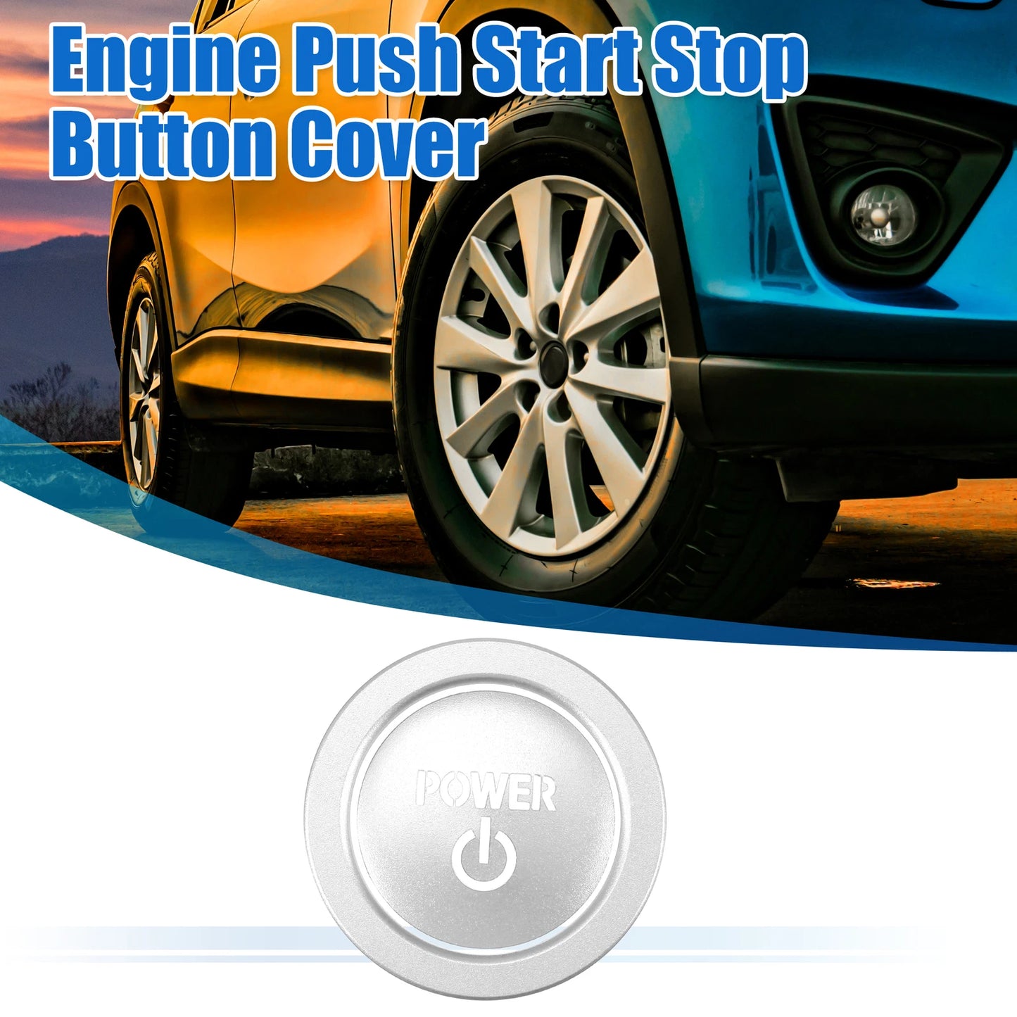 Push Start Stop Button Cover Trim Ring for Toyota