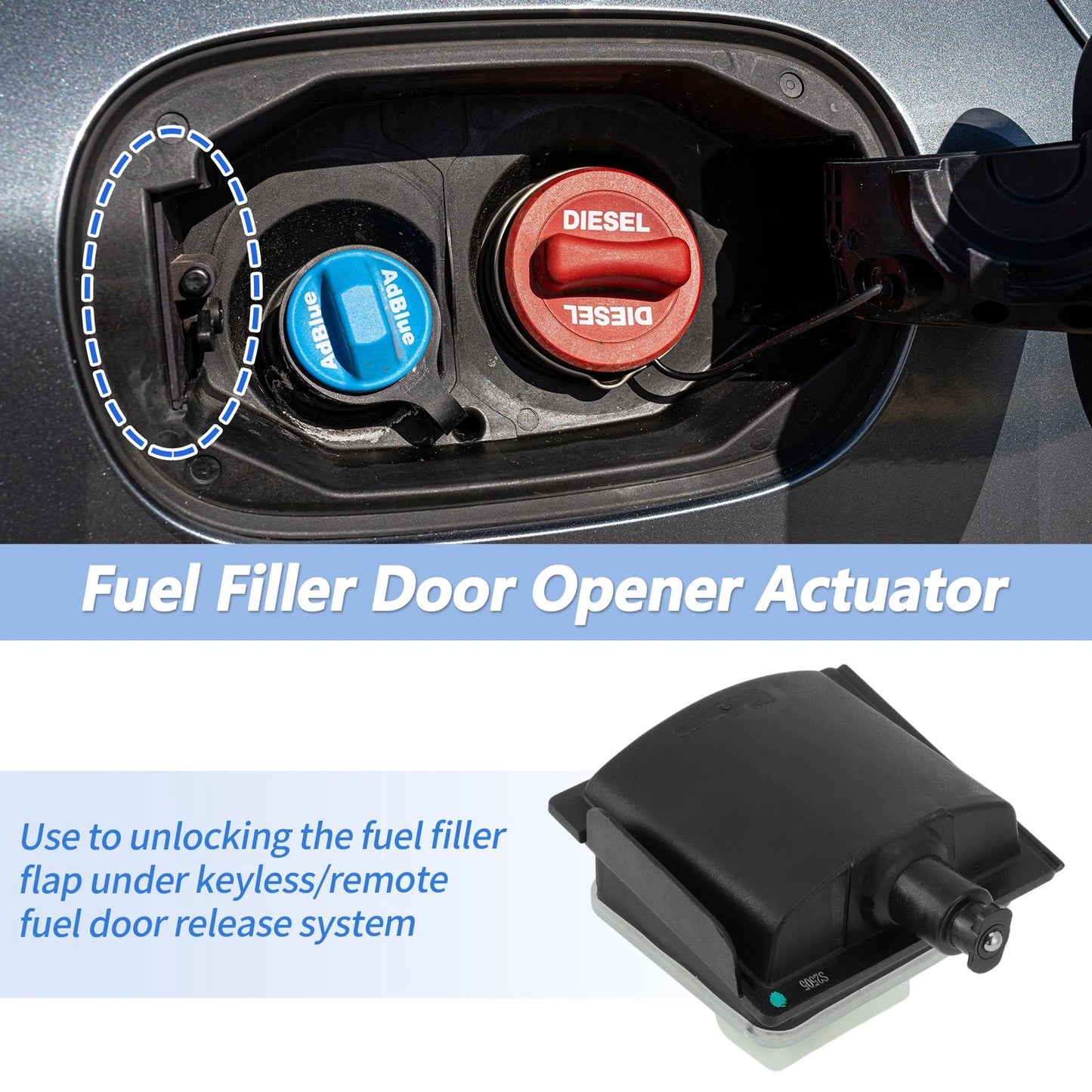 Fuel Flap Release Actuator Motor A0008206012 for Mercedes-Benz W177 W247 (2019–2023)