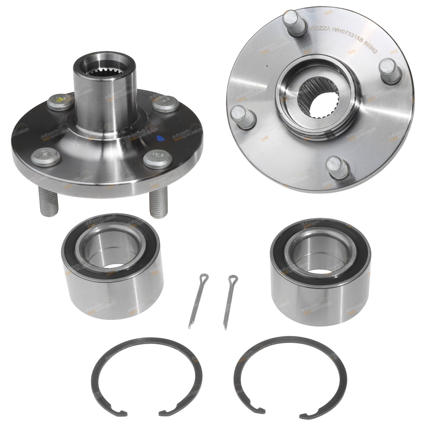 2X Front Wheel Bearing Hub Kits for Toyota Corolla (2001–2007)
