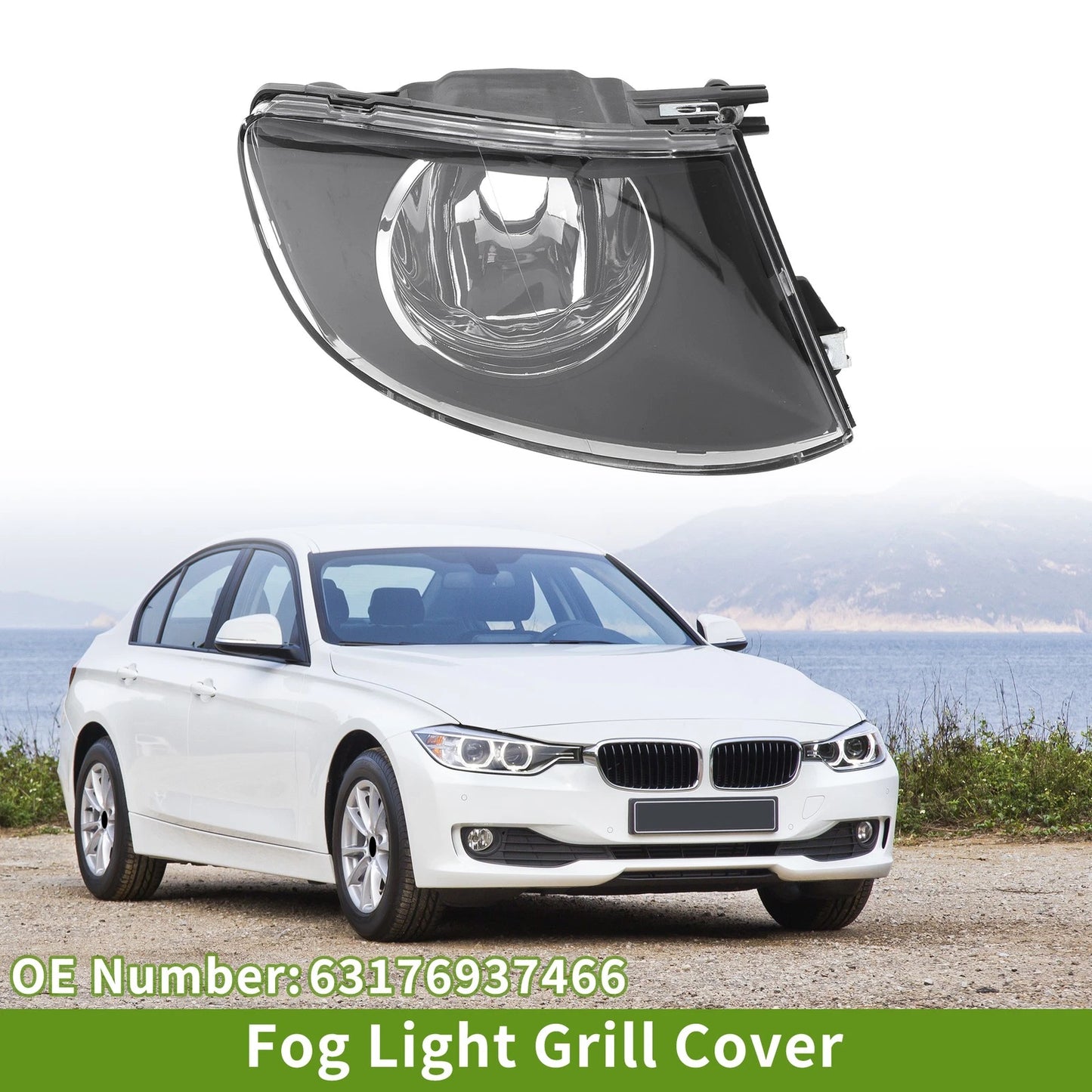 1 Pc Right Fog Light Grill for BMW 3 Series (2007–2011) No. 63176937466