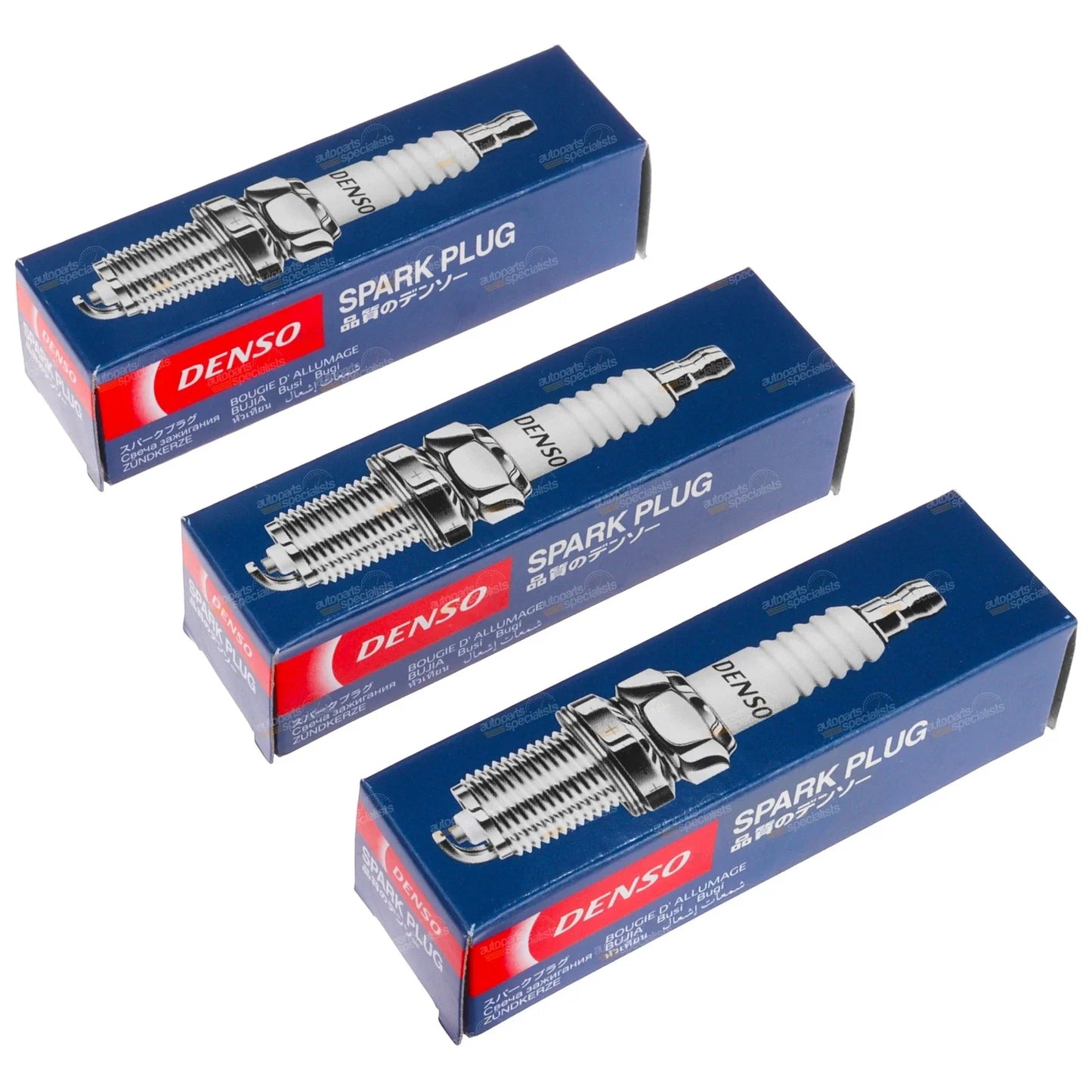 Set of 3 Nickel Spark Plugs for Suzuki Alto SB305 (1985-1988)