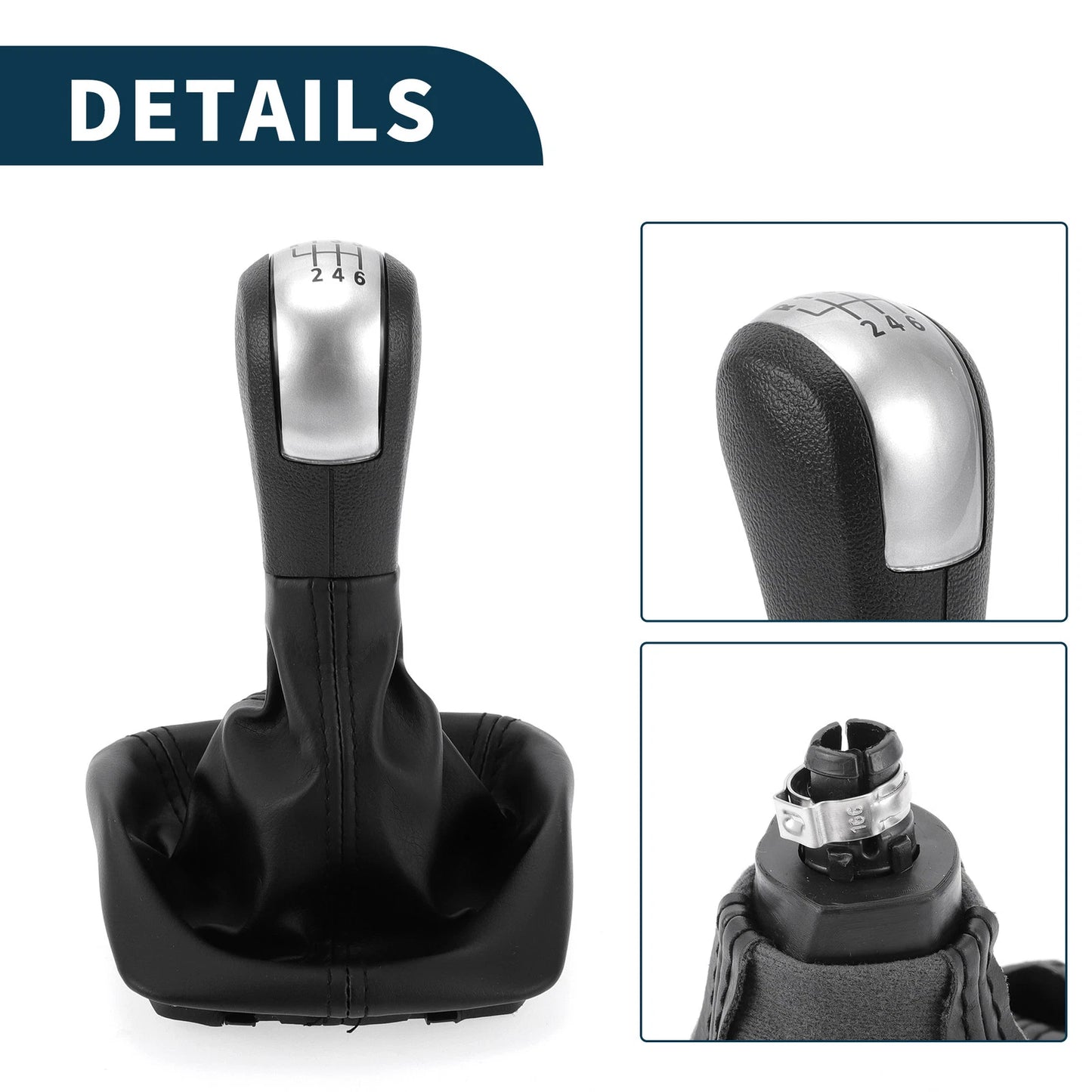 6 Speed Manual Gear Shift Knob with Cover for Skoda Octavia (2004–2012)