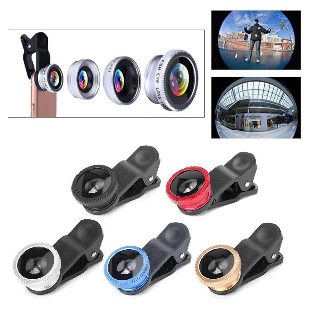 3 In 1 Clip-on Lens for Universal Mobile Phone (Fish Eye, Wide Angle, Macro)