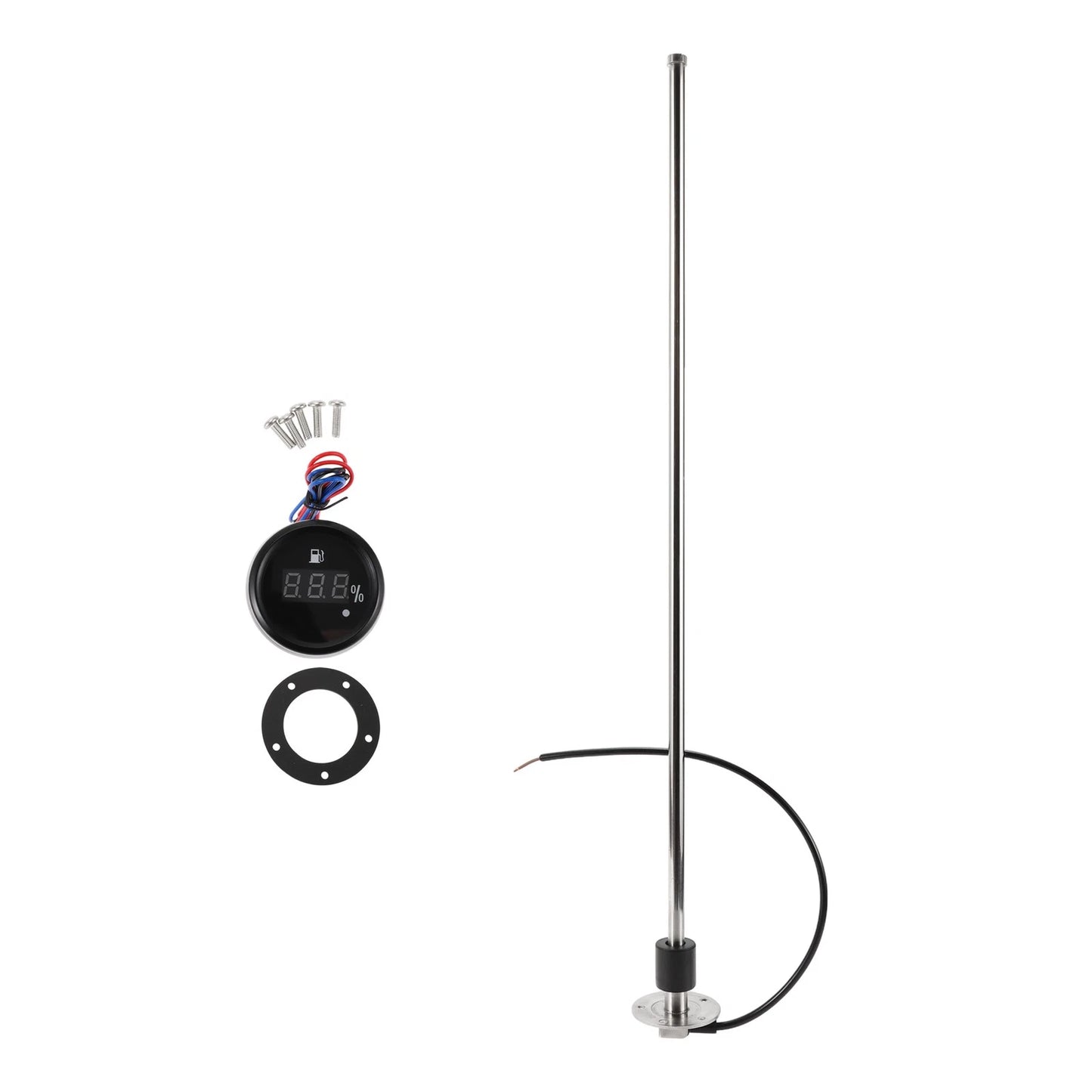 Fuel Sending Unit and Gauge Kit 0-190 Ohm 750mm for Boat Car