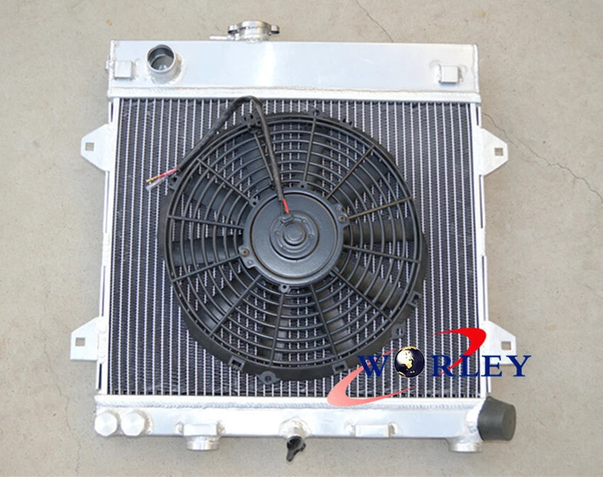 Aluminum Radiator with Fan for BMW E30 M10 316i 318i (1982–1991)