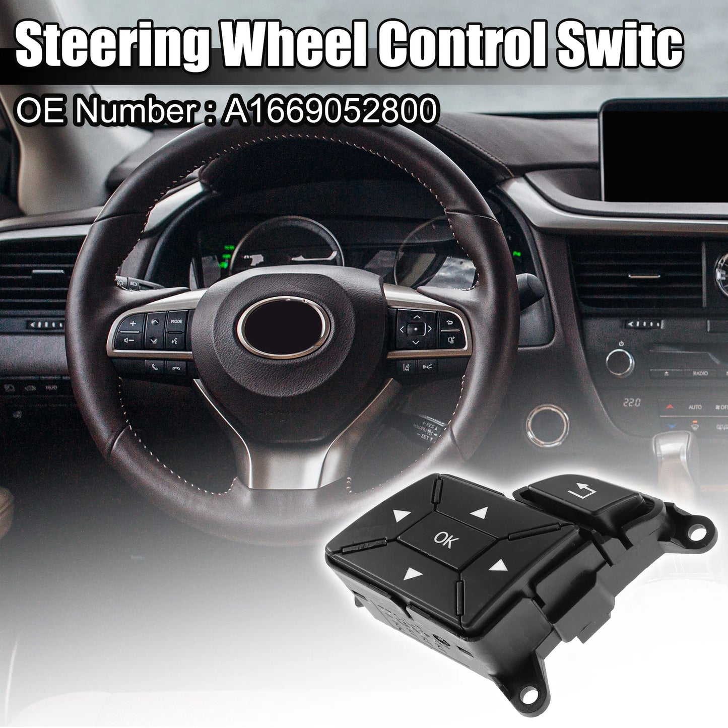 Left Multi Function Steering Wheel Control Switch for Mercedes Benz E-Class (2010–2016)
