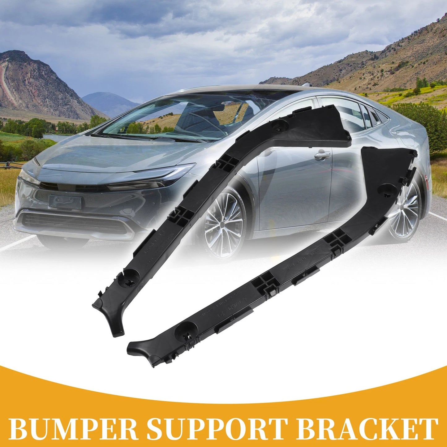 Set of 2 LH RH Rear Bumper Support Brackets for Toyota Prius (2004–2009)