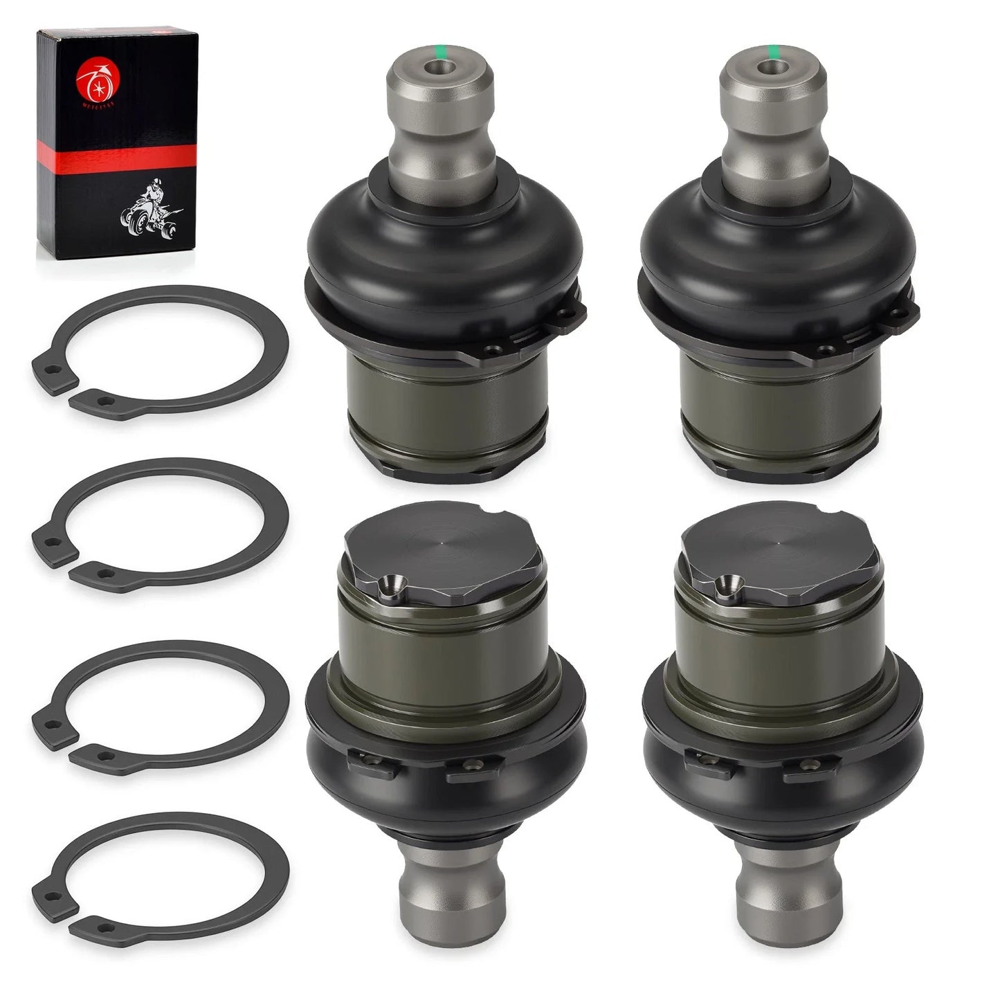 4 Upper/Lower Ball Joints for Arctic Cat 650 V2/H1/TRV/TBX 4x4 (2004–2012)
