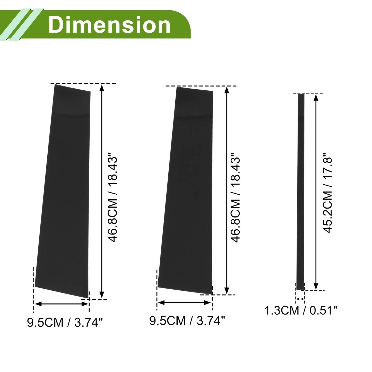 6 Pcs Black Pillar Window Trim for Chevy Suburban (2015-2020)