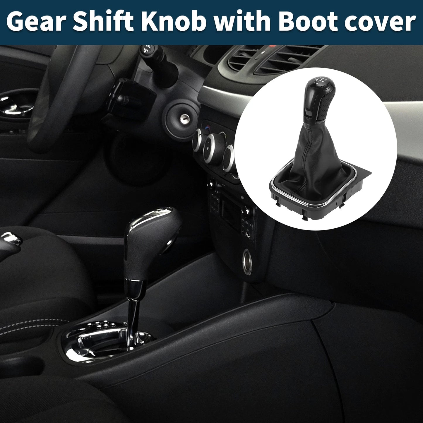 5 Speed Gear Shifter Knob with Cover No. 1K0711113CG for VW Eos (2006–2015)