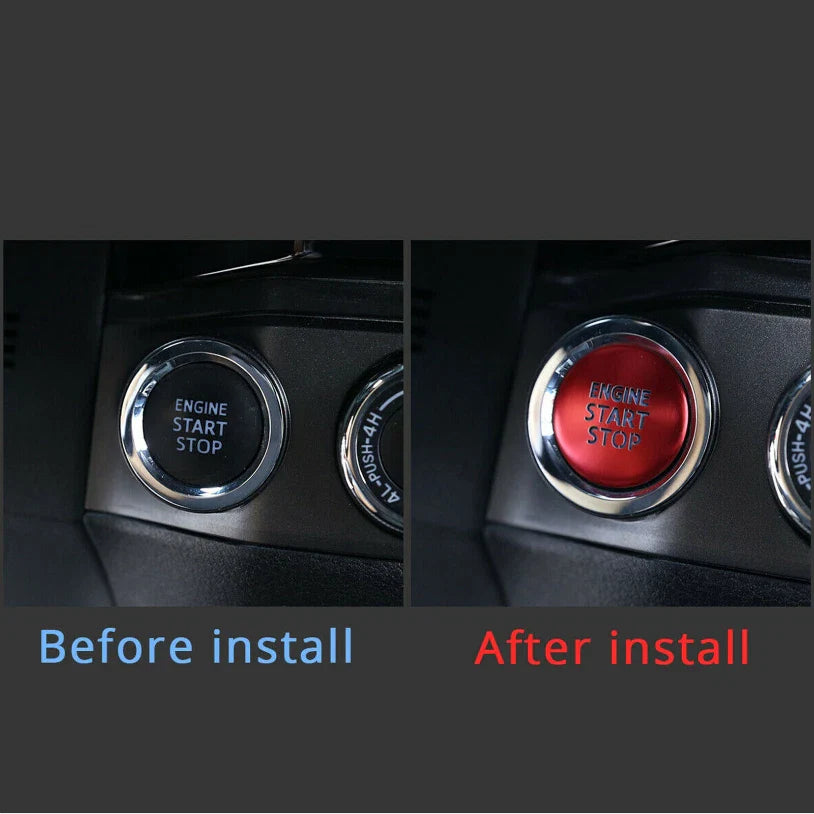 Red Engine Start Stop Switch Button Cover Trim Decor for Toyota Tacoma (2016–2023)