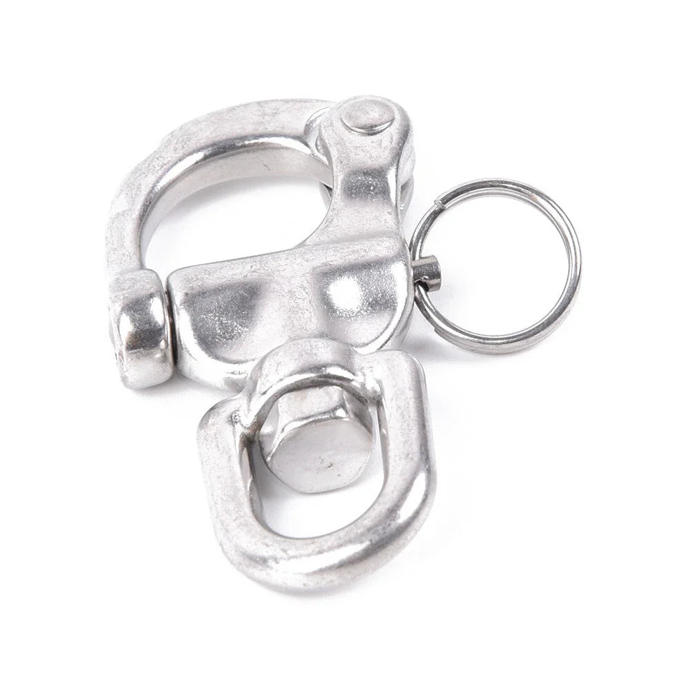 1pcs / 70mm / Marine Grade 316 Stainless Steel Snap Shackle With Swivel Bail