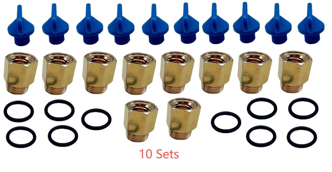 Set of 10 Drain Plug Kits for MerCruiser Sterndrives (4 Cylinder)