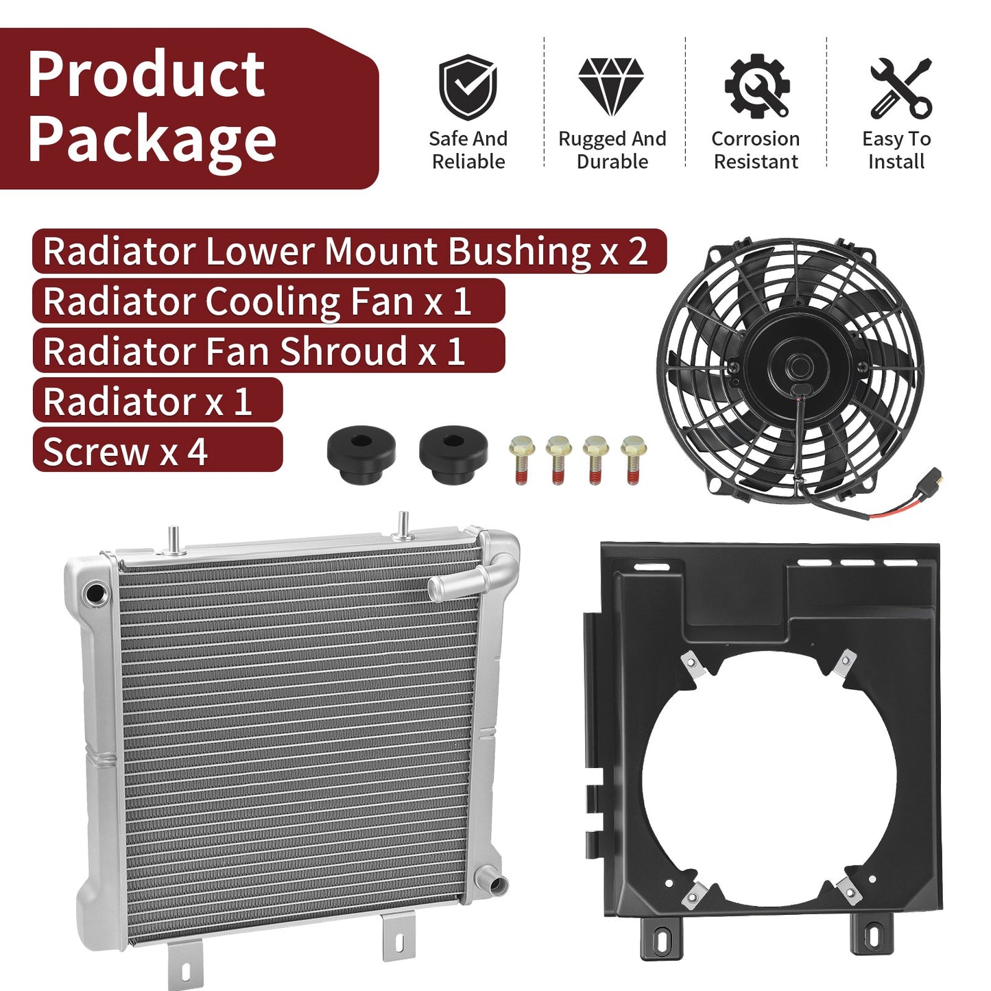 Radiator Cooling Fan Shroud Screw for Polaris Xpedition 425 4X4 (2000–2002)