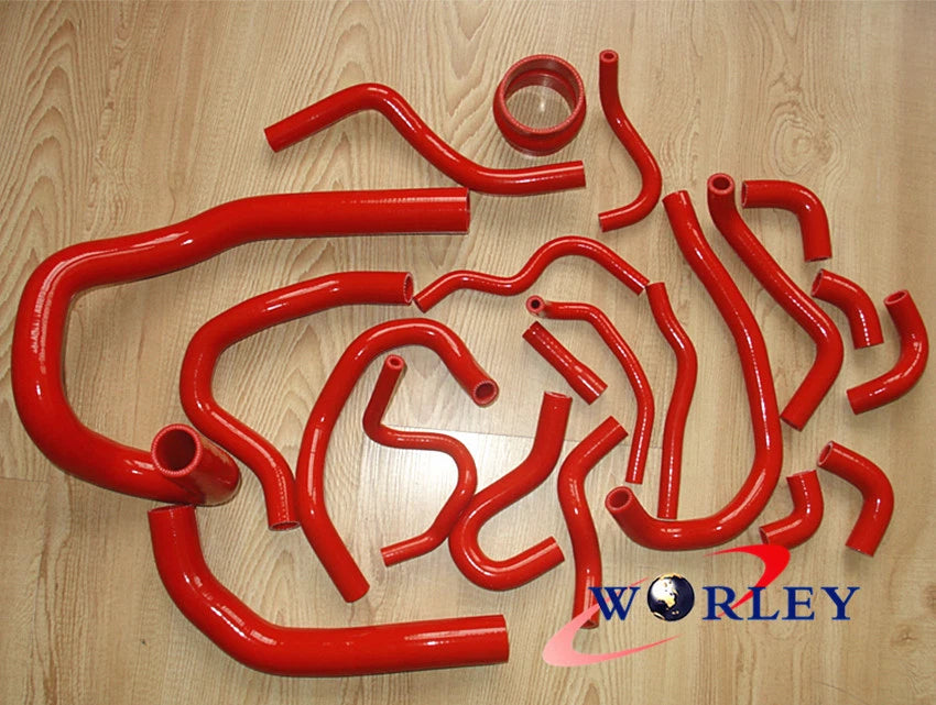 Silicone Radiator Hoses for Toyota Supra MK3 (1986–1992) Red