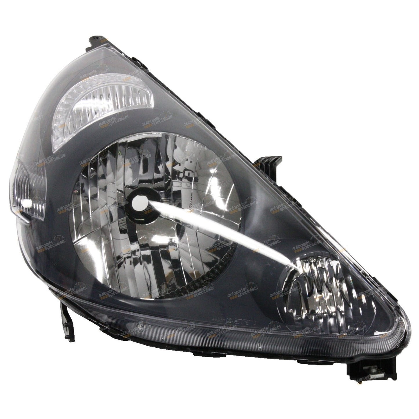 Set of 2 Black Headlights for Honda Jazz GD Series (2002–2004)