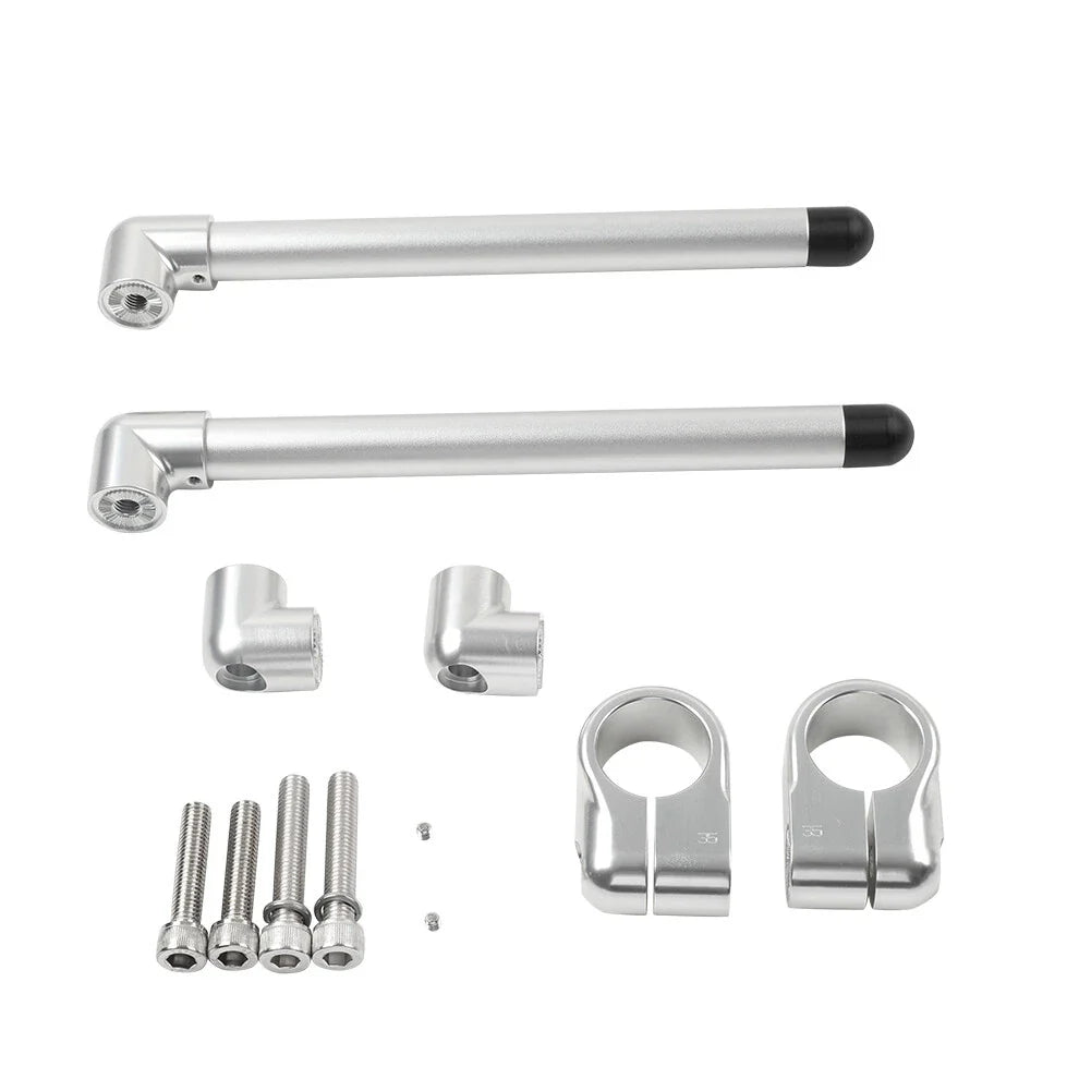 35MM 7/8" Clip-On Handlebar for Universal Cafe Racer - Silver