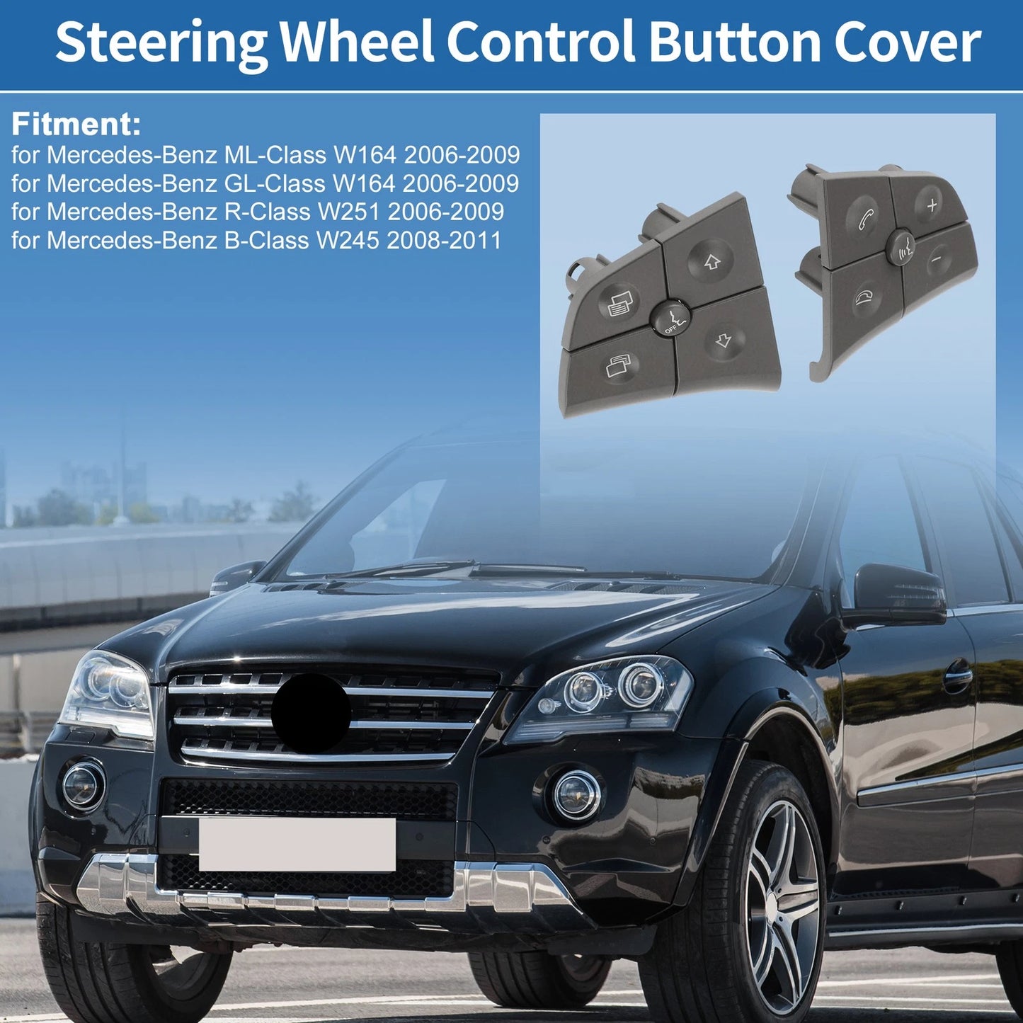 Steering Wheel Button Set of 10 for Mercedes-Benz (No. 1648207910)