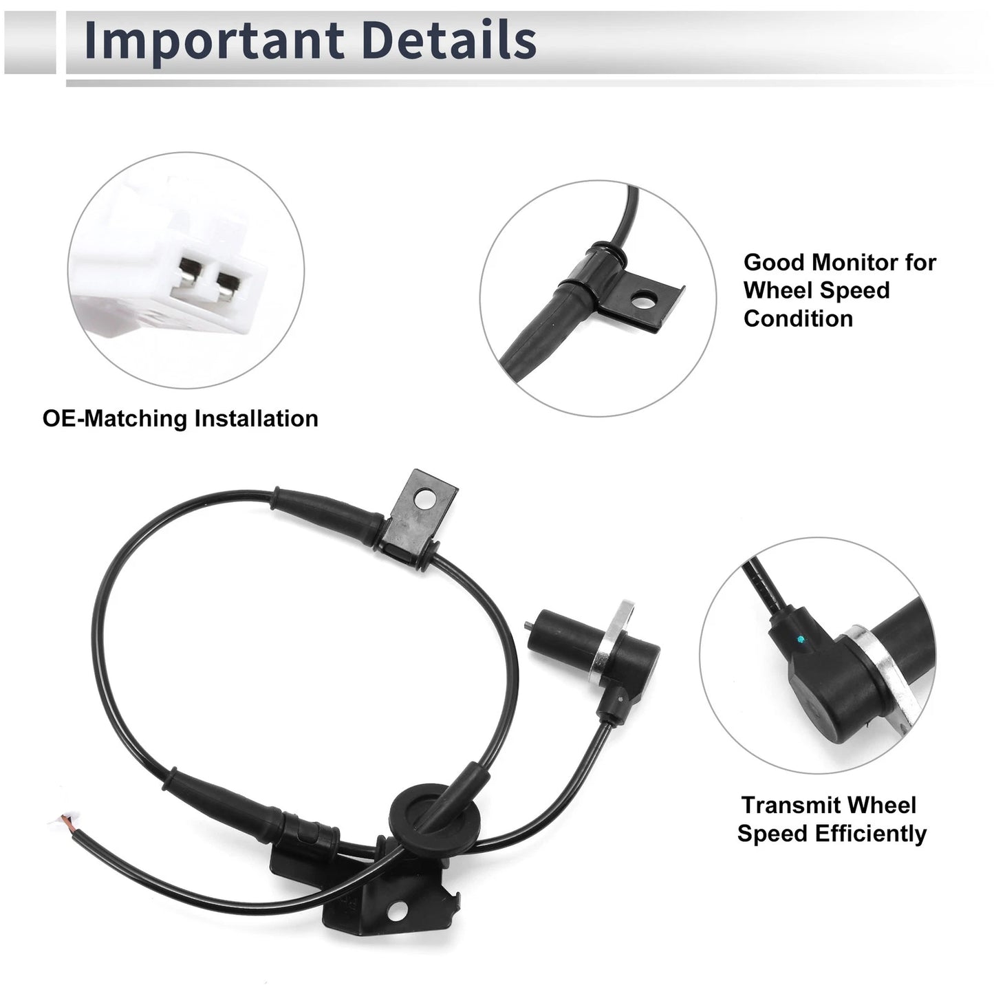 ABS Wheel Speed Sensor No. 9568038600/956803C600 for Hyundai Sonata