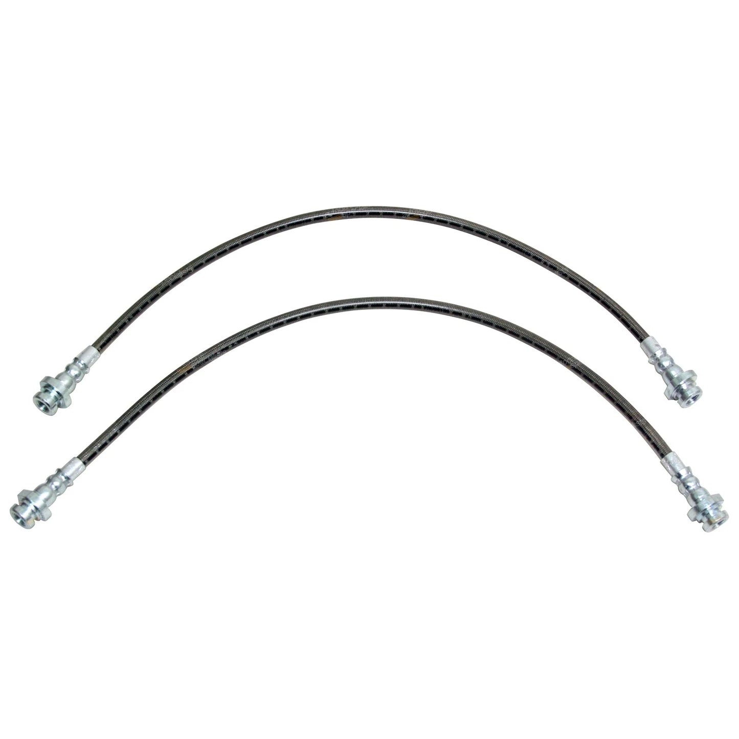 2 Extended Rear Braided Brake Hose Lines for Nissan Navara D40 (2005–on)